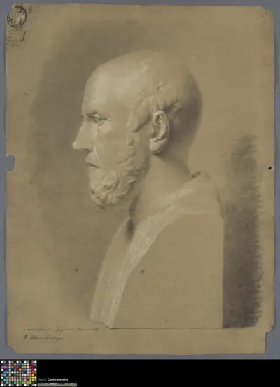 Academic study after a sculpture: bust of Hippocrates