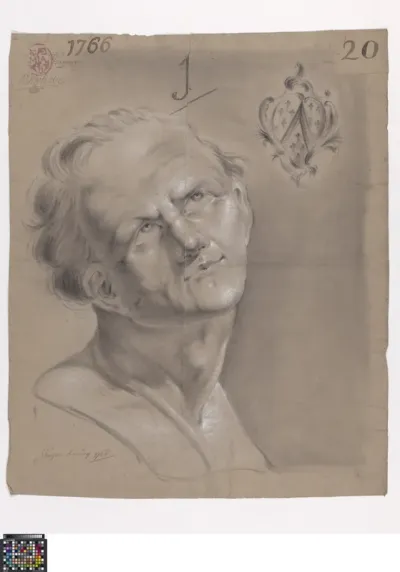 Academic study after a sculpture: bust of Lysimachus