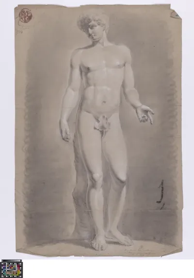 Academic study after a sculpture: Capitoline Antinous
