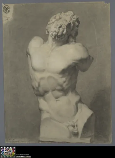 Academic study after a sculpture: Laocoön