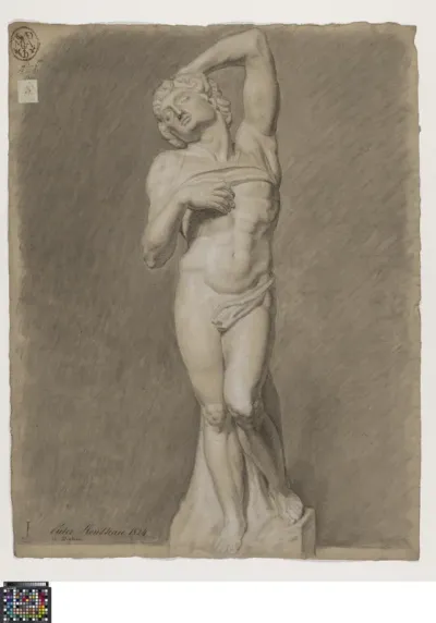 Academic study after a sculpture: the dying slave
