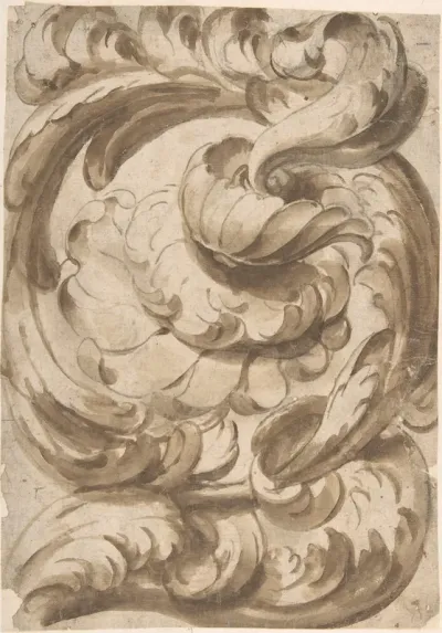 Acanthus Scroll with Rosette