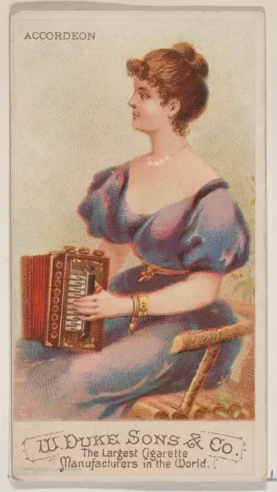 Accordion, from the Musical Instruments series (N82) for Duke brand cigarettes