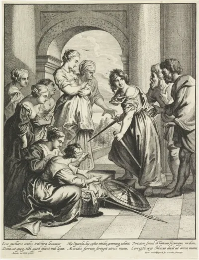 Achilles en de dochters van Lycomedes