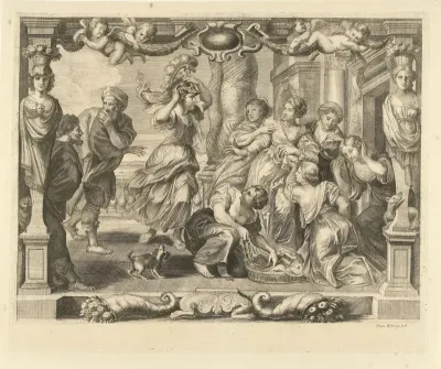 Achilles en de dochters van Lycomedus