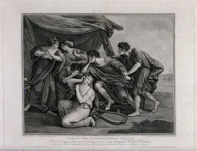 Achilles mourning the death of Patroclus
