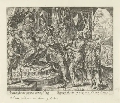 Achior voor Holofernes