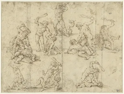 Acht studies van een vechtende Hercules