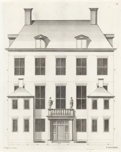 Achtergevel van een woonhuis aan de Keizersgracht te Amsterdam