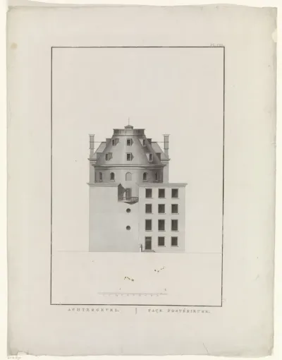 Achtergevel van het gebouw Felix Meritis te Amsterdam