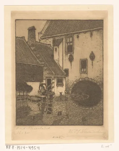 Achtergevel van het stadhuis in Oud-Beijerland