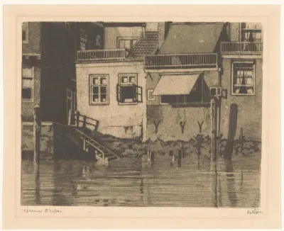 Achtergevels van de Voorstraat 239, 237, 235 en 233 te Dordrecht