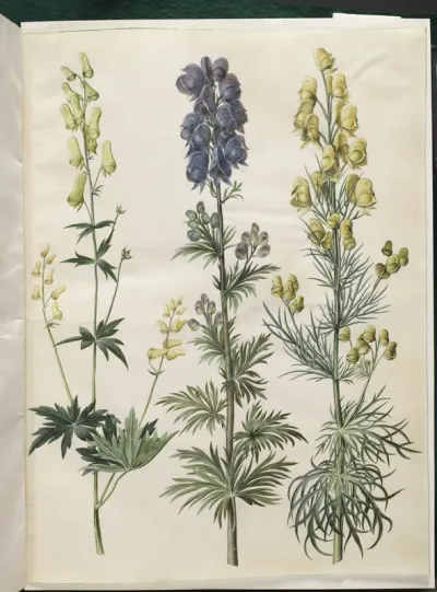 Aconitum lycoctonum (nordisk stormhat); Aconitum napellus (ægte stormhat); Aconitum anthora (finbladet stormhat)