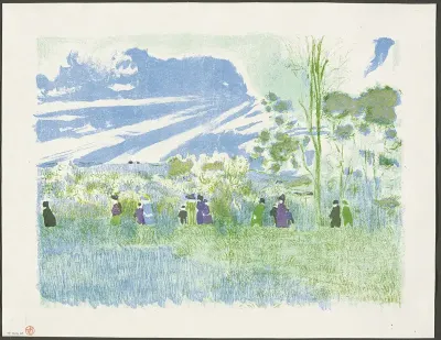 Across the Fields, plate three from Landscapes and Interiors