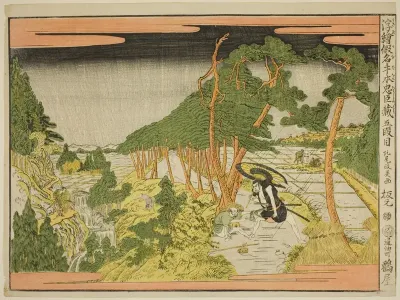 Act V (Godanme), from the series "Perspective Pictures of the Storehouse of Loyal Retainers (Uki-e kanadehon Chushingura)"