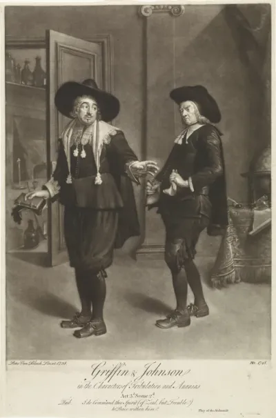 Acteurs Griffin en Johnson in de rollen van Tribulation and Ananias