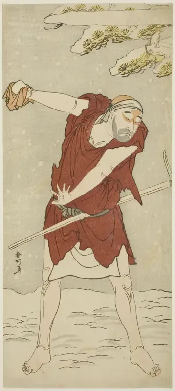 Actor Onoe Matsusuke I as a Mendicant Monk in “Courtesan: Kerria Roses at Ide” (“Keisei Ide no yamabuki”)