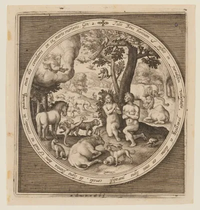 Adam and Eve in Paradise, from The Creation to the Expulsion from Paradise