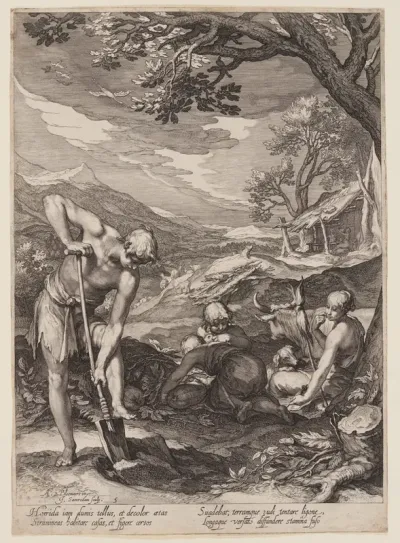 Adam and Eve Working, from History of the First Parents of Man
