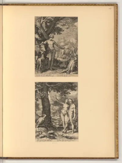 Adam benennt die Tiere; Adam und Eva