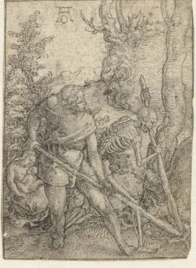 Adam en de Dood beploegen de aarde
