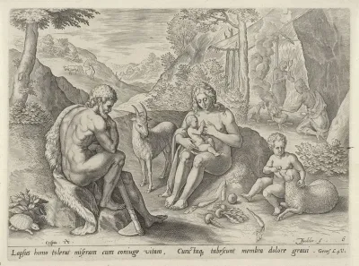 Adam en Eva buiten het Aards Paradijs
