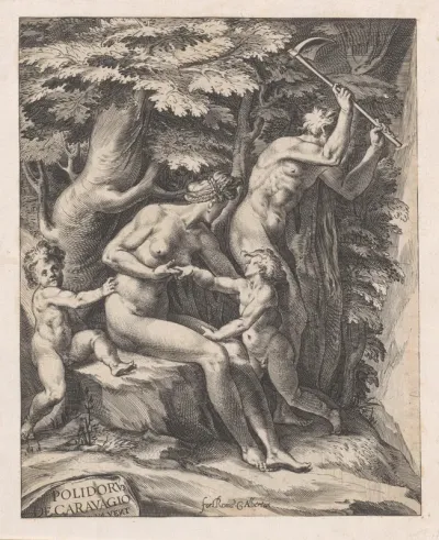 Adam en Eva na de verdrijving uit het Paradijs