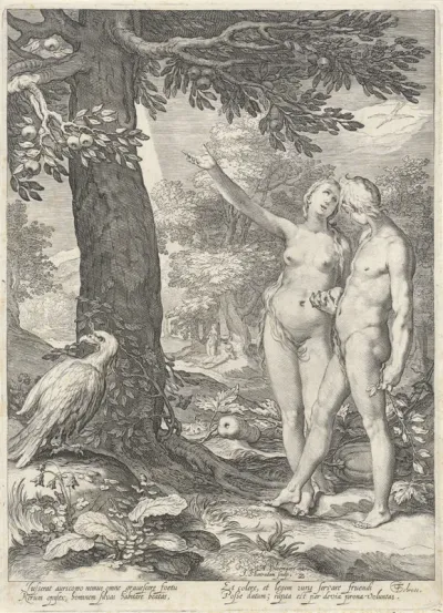 Adam en Eva voor de Boom der Kennis van goed en kwaad