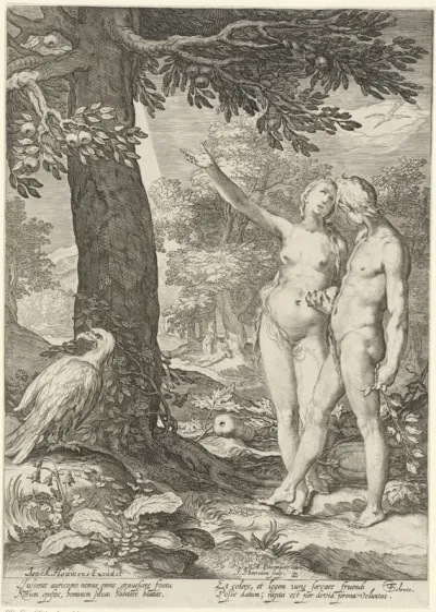 Adam en Eva voor de Boom der Kennis van goed en kwaad