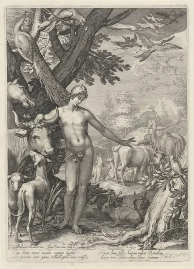 Adam geeft de dieren namen