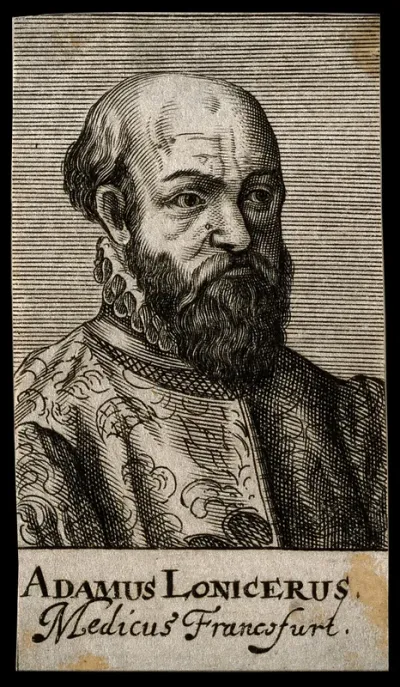 Adam Lonicerus. Line engraving, 1688