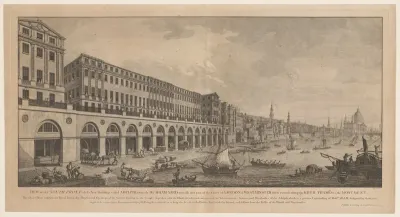 Adelphi vanaf de Thames te Londen