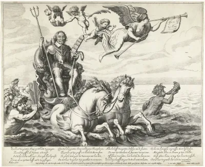 Admiraal Maarten Harpertsz. Tromp op triomfwagen