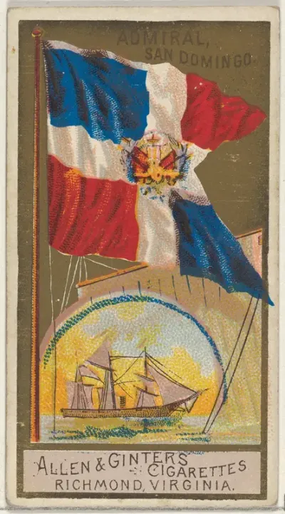 Admiral, San Domingo, from the Naval Flags series (N17) for Allen & Ginter Cigarettes Brands
