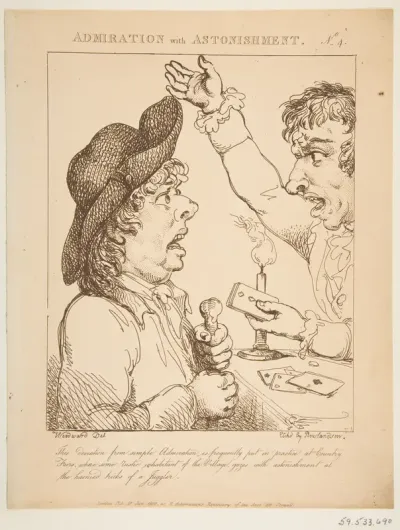 Admiration with Astonishment (Le Brun Travested, or Caricatures of the Passions)