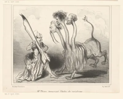 Adolphe Thiers vecht tegen de socialistische hydra