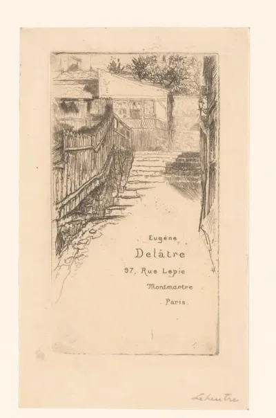 Adreskaart van Eugène Delâtre