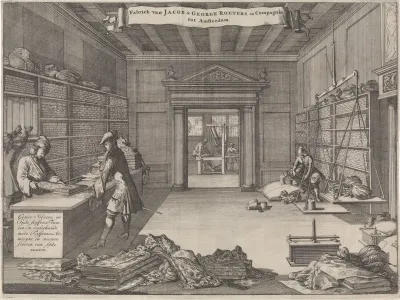 Adreskaart van Jacob & George Roeters en Compagnie te Amsterdam