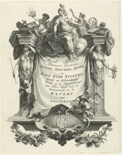 Adreskaart van Jacob Roeters