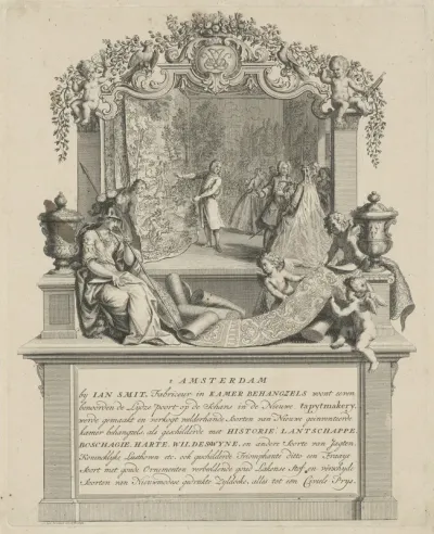 Adreskaart van Jan Smit, fabrikant van kamerbehangsels