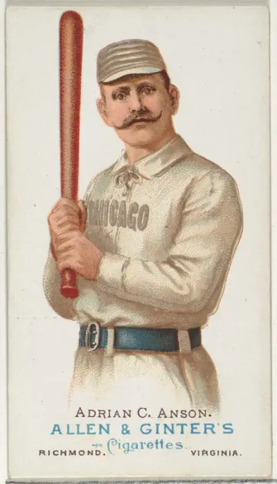 Adrian "Cap" Anson, Baseball Player, from World's Champions, Series 1 (N28) for Allen & Ginter Cigarettes