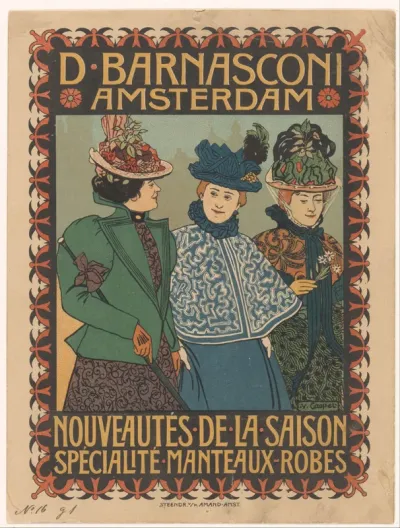 Advertentie van kledingzaak D. Barnasconi in Amsterdam