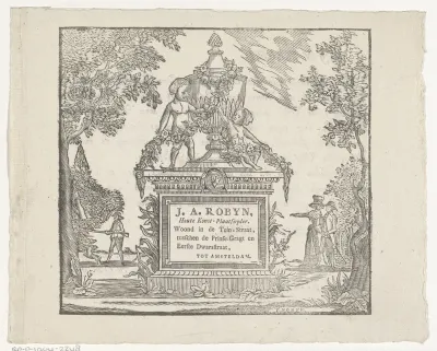 Advertentie voor prentmaker Jacobus Robijn