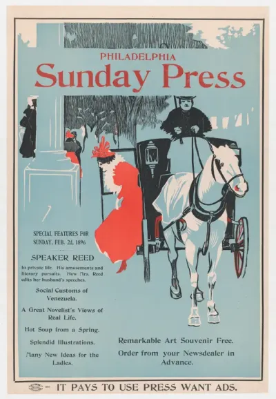 Advertisement for Philadelphia Sunday Press, February 2, 1896