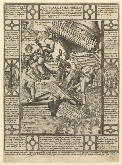 Aedificare Super Arenam, from "Allegories of the Christian Faith, from Christian and Profane Allegories"