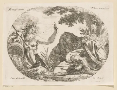 Aeneas cum Tiberi somnians