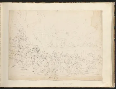 Aeneas draagt zijn vader Anchises uit het brandende Troje