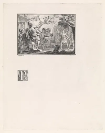 Aeneas en zijn mannen bevechten de harpijen