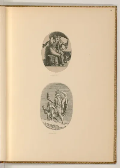 Aeneas trägt seinen Vater Anchises aus dem brennenden Troja; Herkules und Deianira