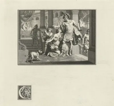 Aeneas vlucht uit het brandende Troje